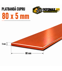 Platbanda cupru 80 x 5 mm – lungime 4 metri – EN Cu-ETP Platbanda cupru 80 x 5 mm – lungime 4 metri – EN Cu-ETP